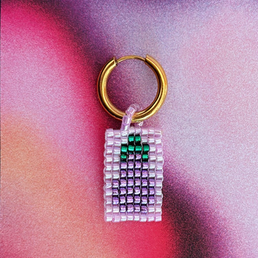 AUBERGINE Les Tissages Earring