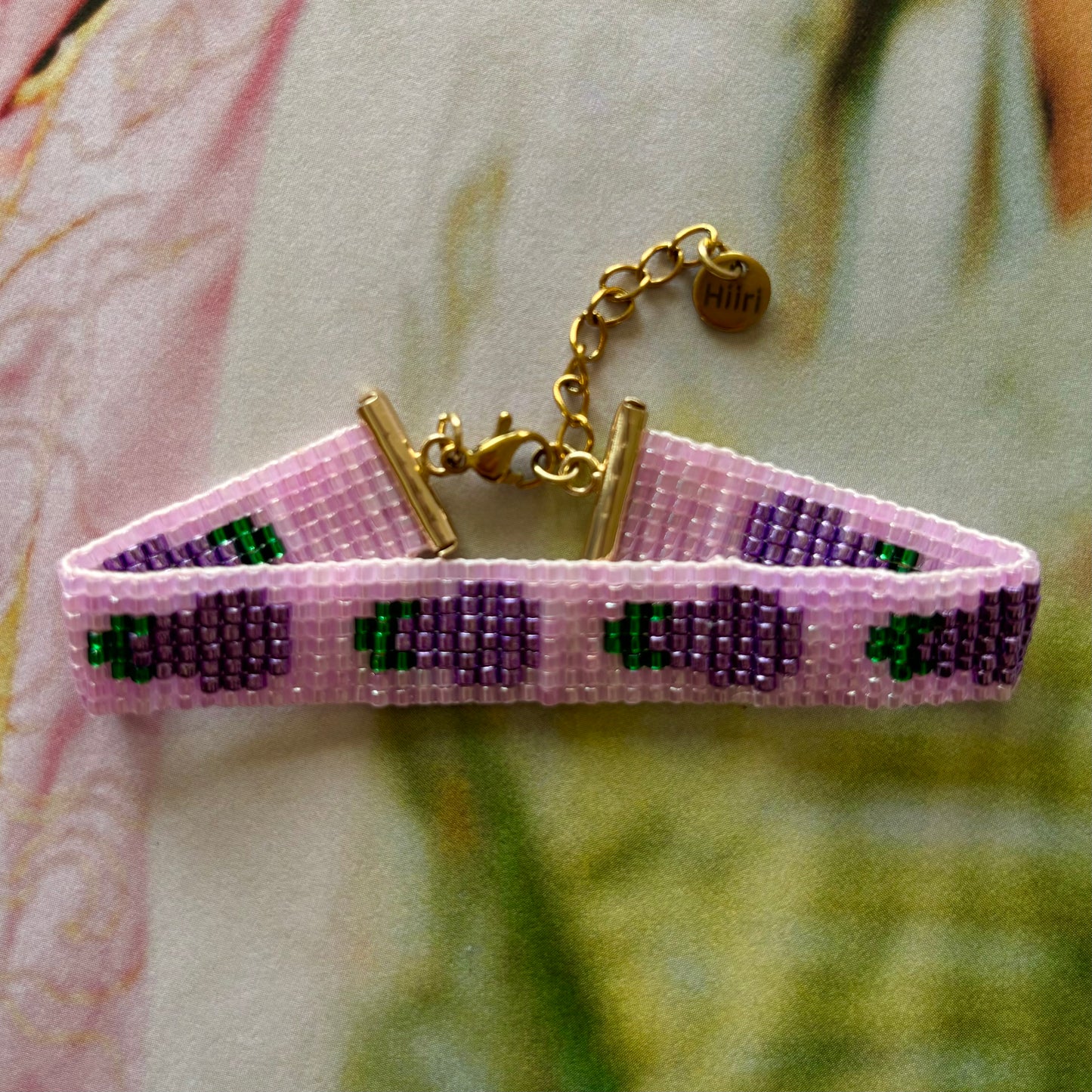 Bracelet Tissé AUBERGINE