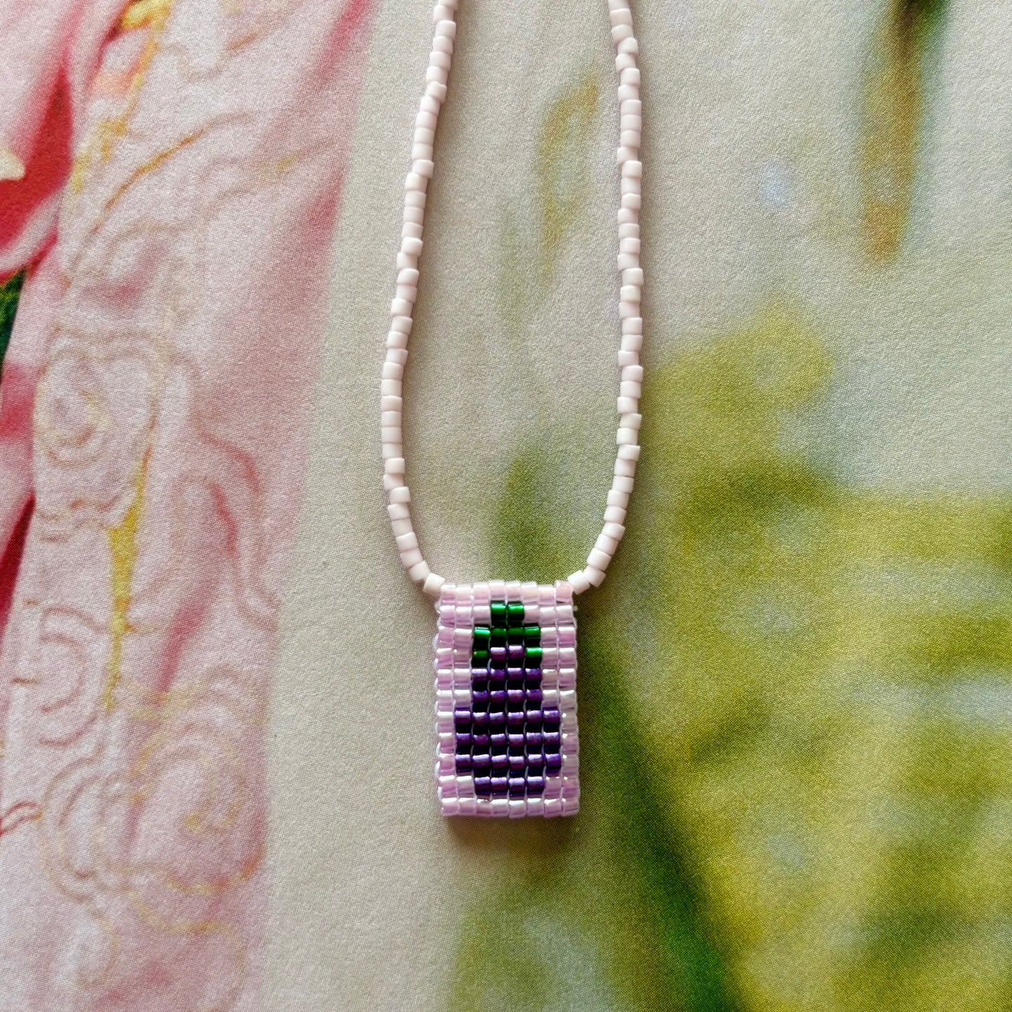 Collier Tissé AUBERGINE